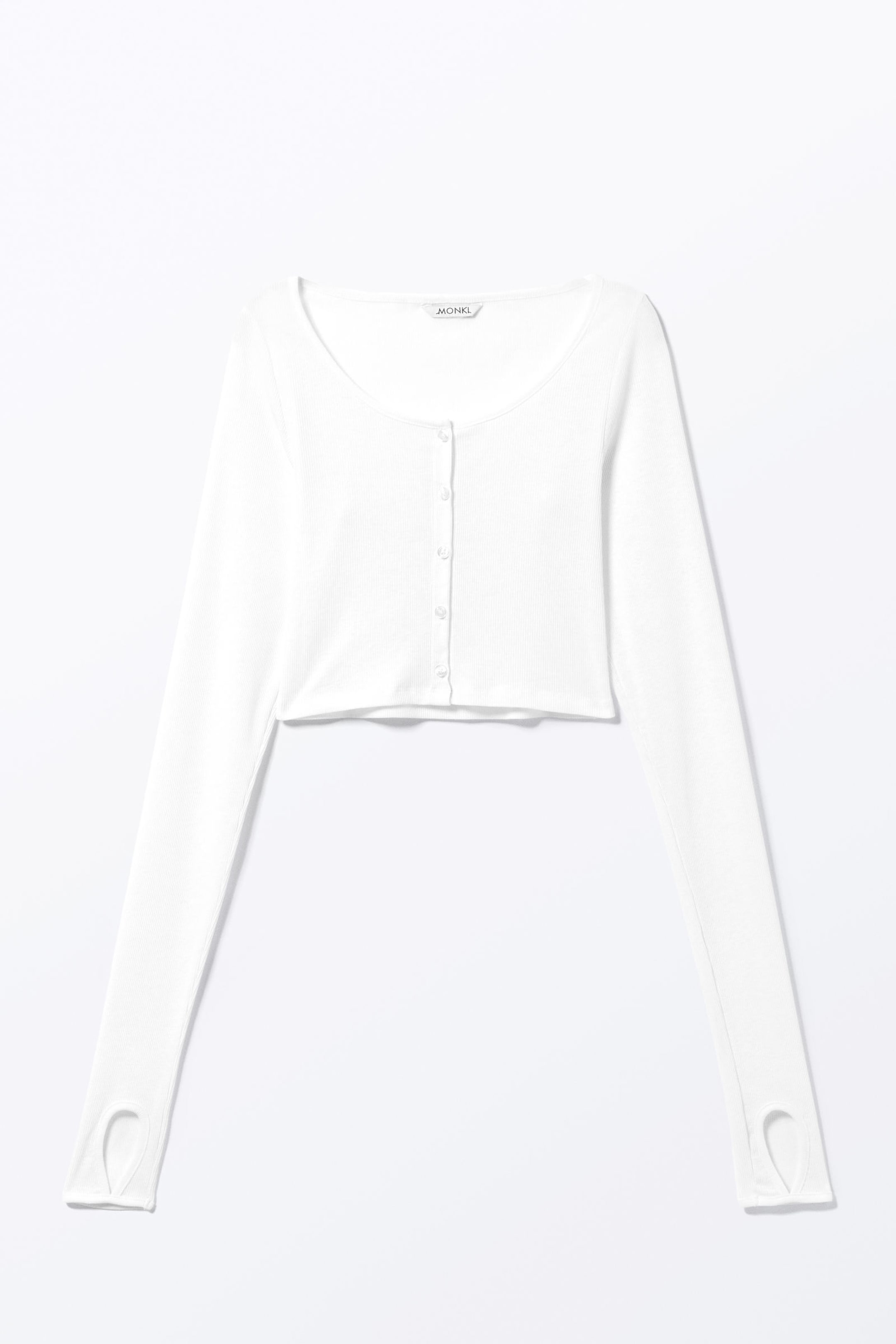 White - Sheer Ribbed Cardigan - 3