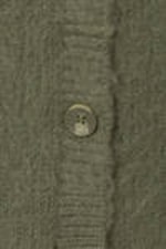 Dark Khaki Green - Fluffy knit cardigan - 4