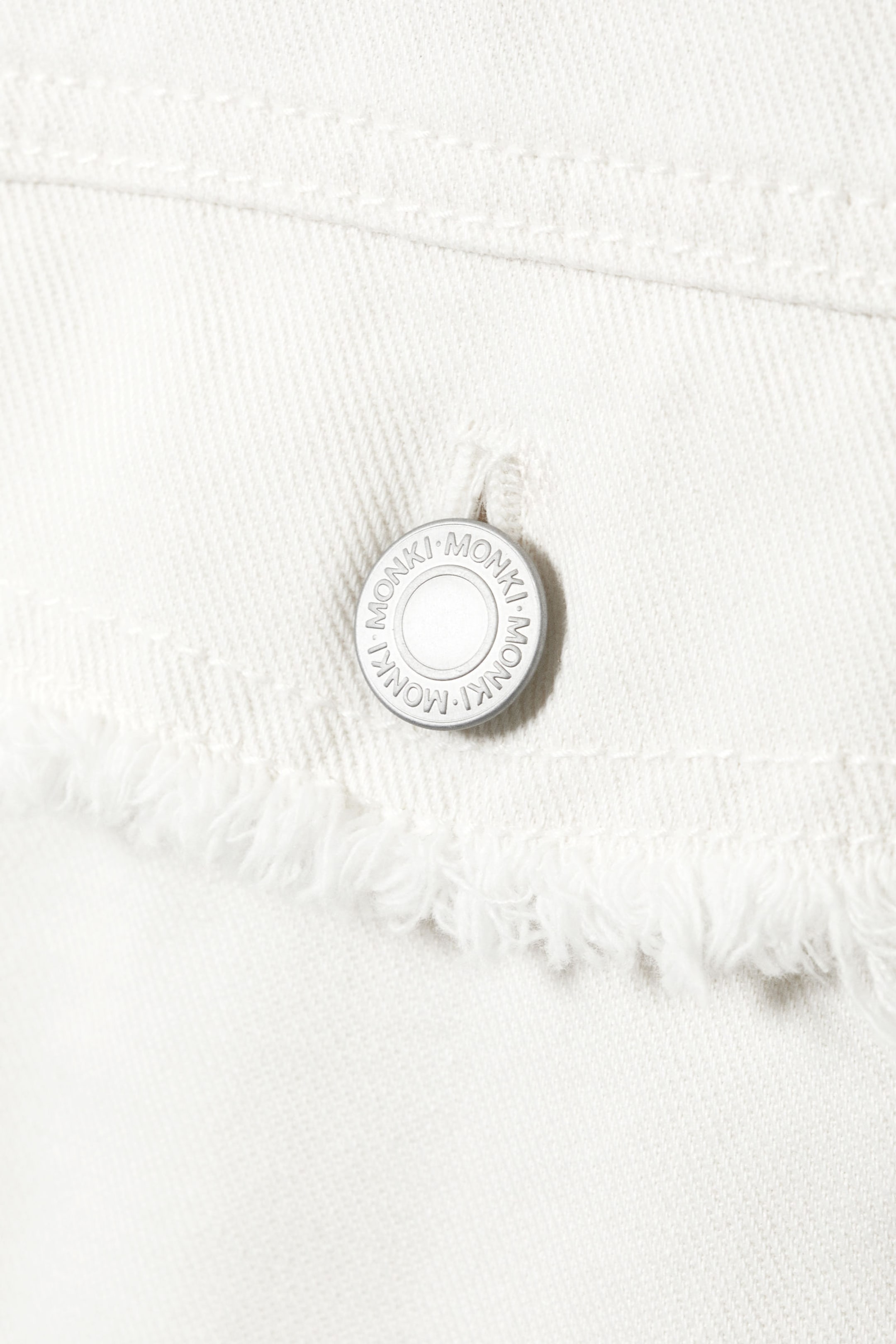White - Cropped Boxy Twill Jacket - 5