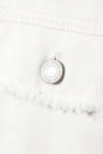 White - Cropped Boxy Twill Jacket - 5