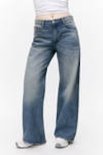 Mountain Blue - Paz Mid Wide Jeans - 1