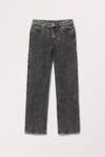 Washed Black - Aimo Mid Straight Jeans - 7