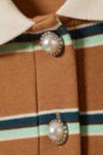 Medium Brown - Long Sleeve Rugby Polo Top - 4