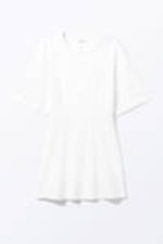 White - Structured Mini T-shirt Dress - 3