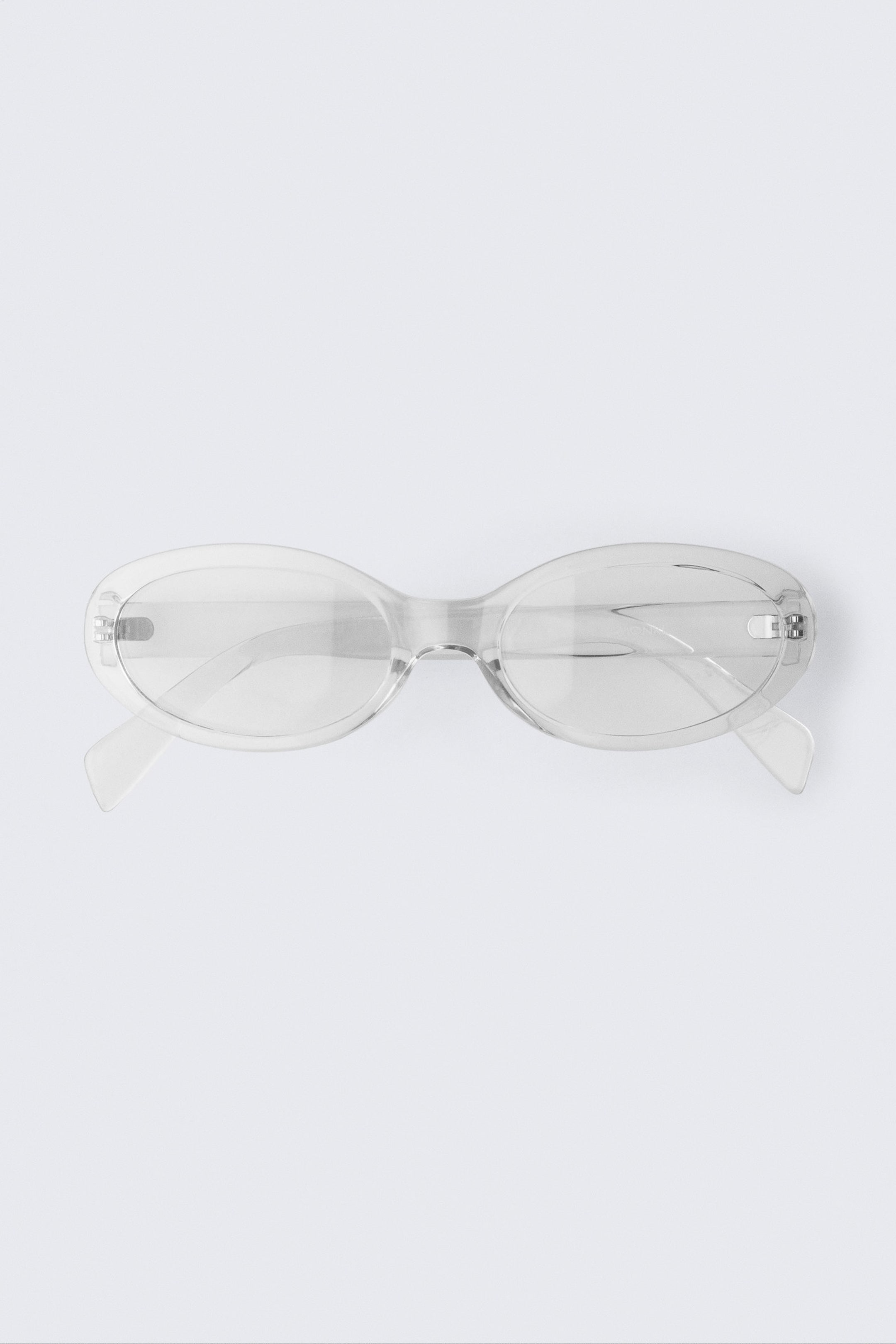 #D8CFC8 - Slim Oval Tinted Sunglasses - 1