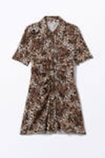 Leopard-print - Short-Sleeved Mini Shirt Dress - 3