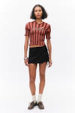 Black - Mini Wrap Skort - 1