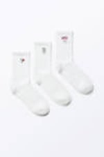 White - Embroidered Mix - 3-pack Embroidered Socks - 0