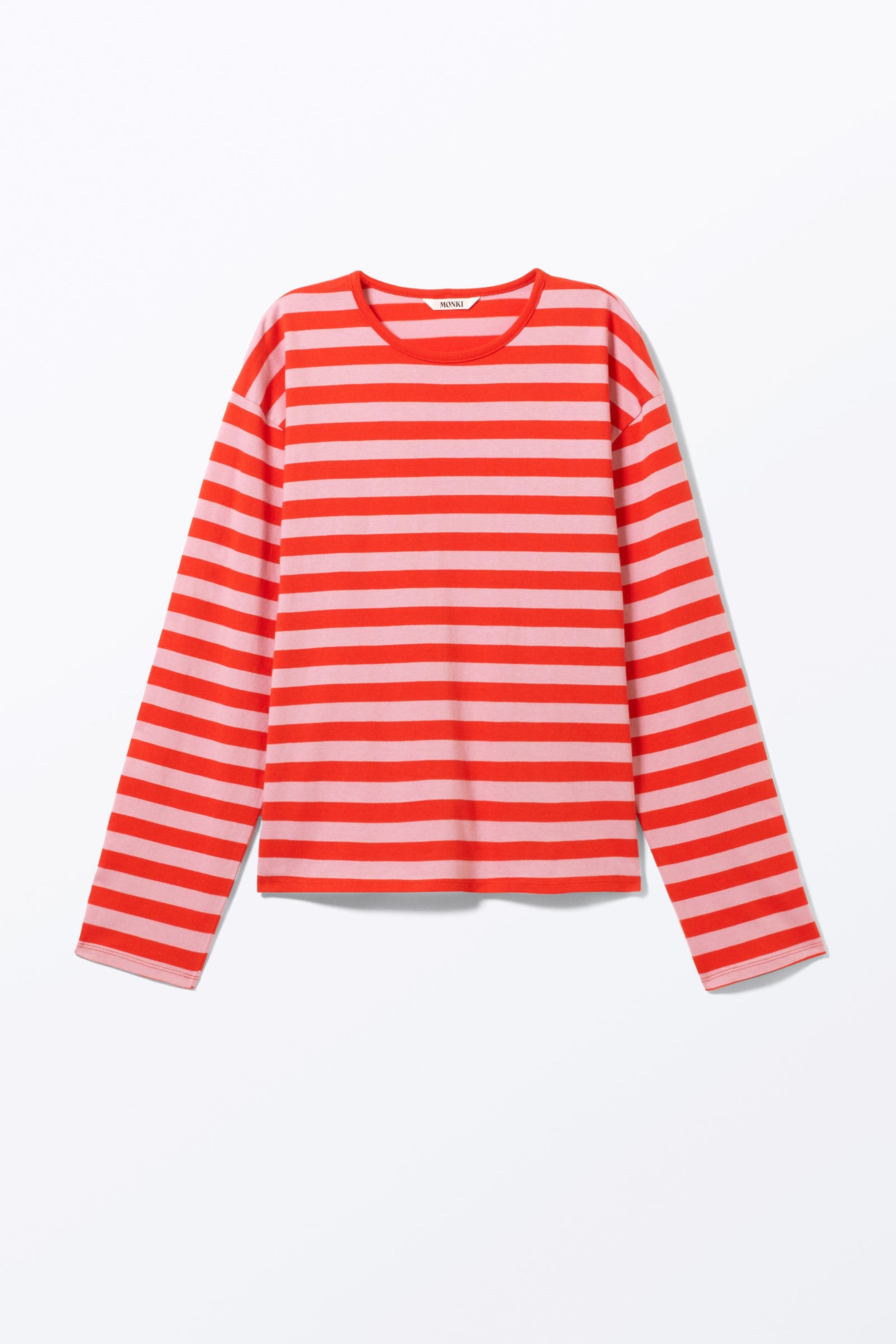 Red & Pink Stripes - Boxy Sleeve T-Shirt - 3