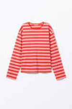 Red & Pink Stripes - Boxy Sleeve T-Shirt - 3