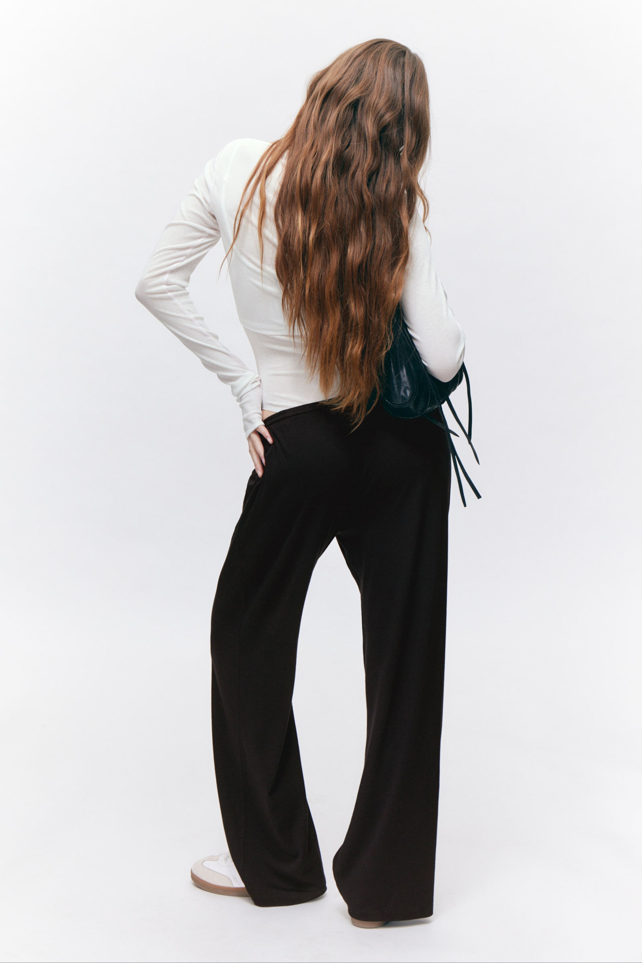 Black - Relaxed Pyjama Trousers - 2