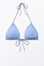 Blue Glitter - Glitter Triangle Bikini Top - 4