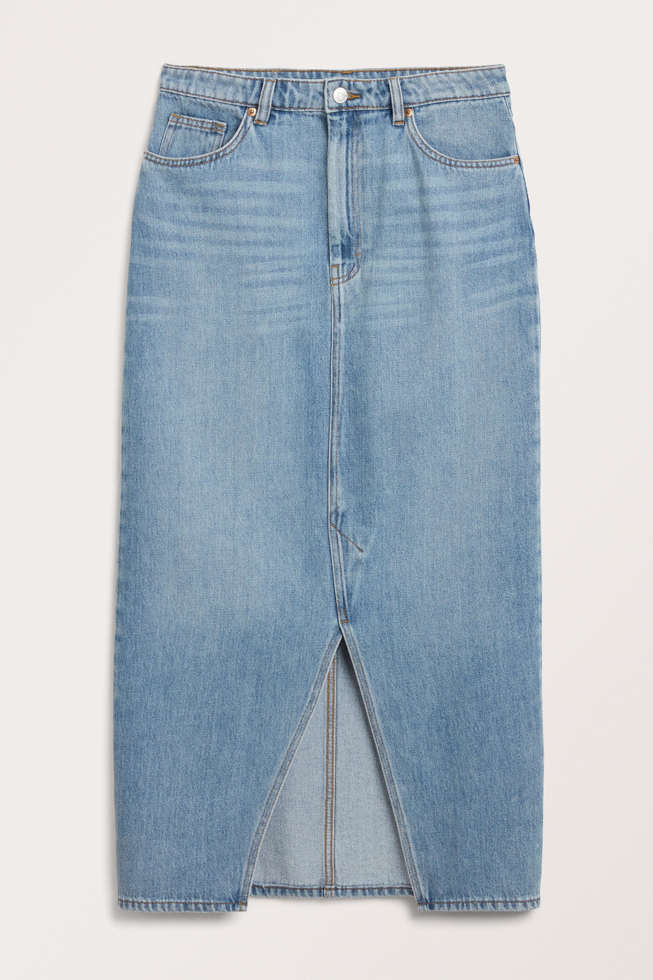 Mid blue - Midi denim skirt - 3