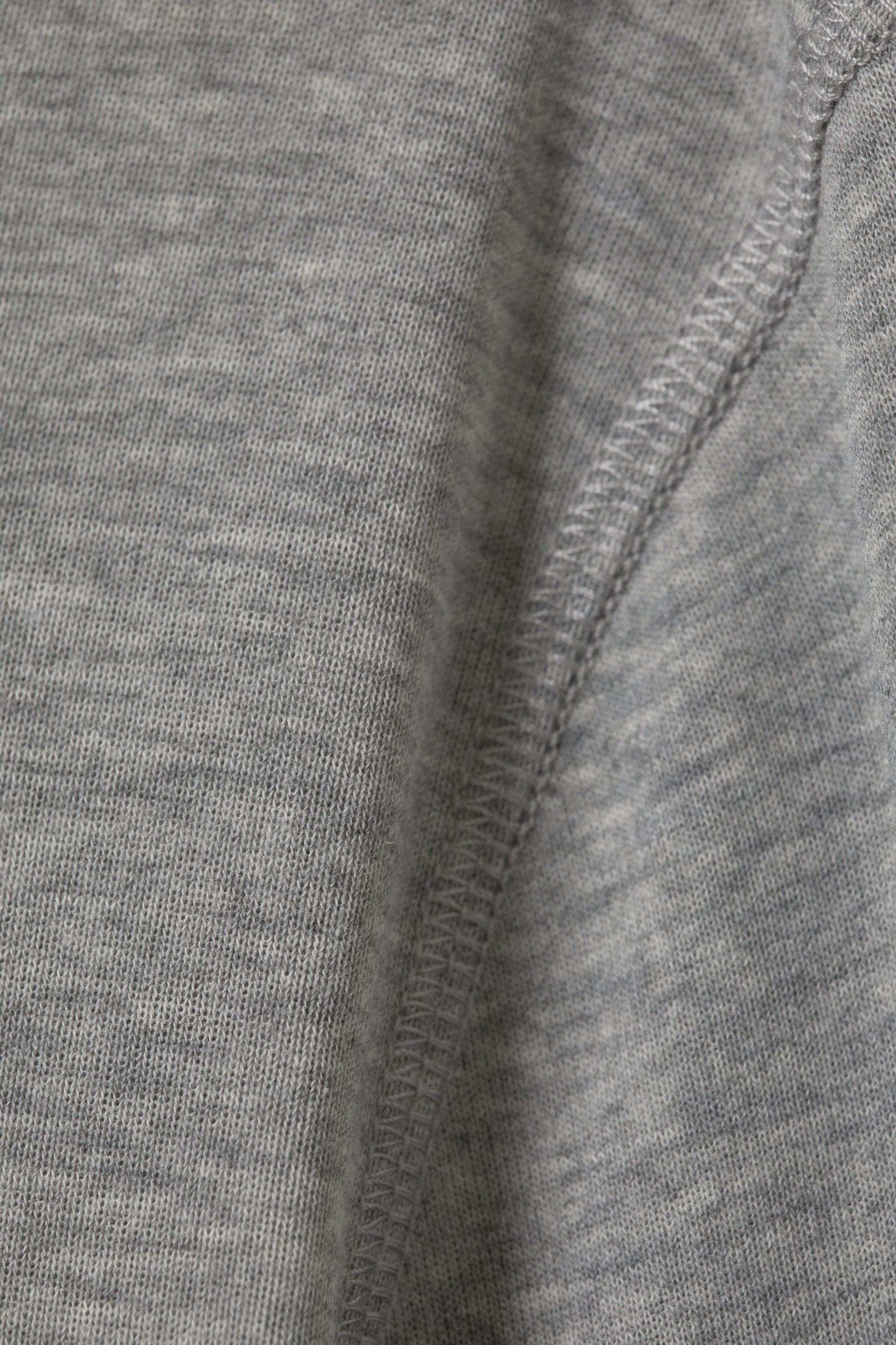 Grey Melange - Long-Sleeved Hooded Top - 4