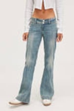 Blue - Nicole Low Bootcut Jeans - 1