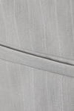 Light Grey - Pinstripe - Low Waisted Mini Suiting Skirt - 5