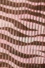 Tiger-striped Pink - Long-Sleeved Printed Mesh Top - 5