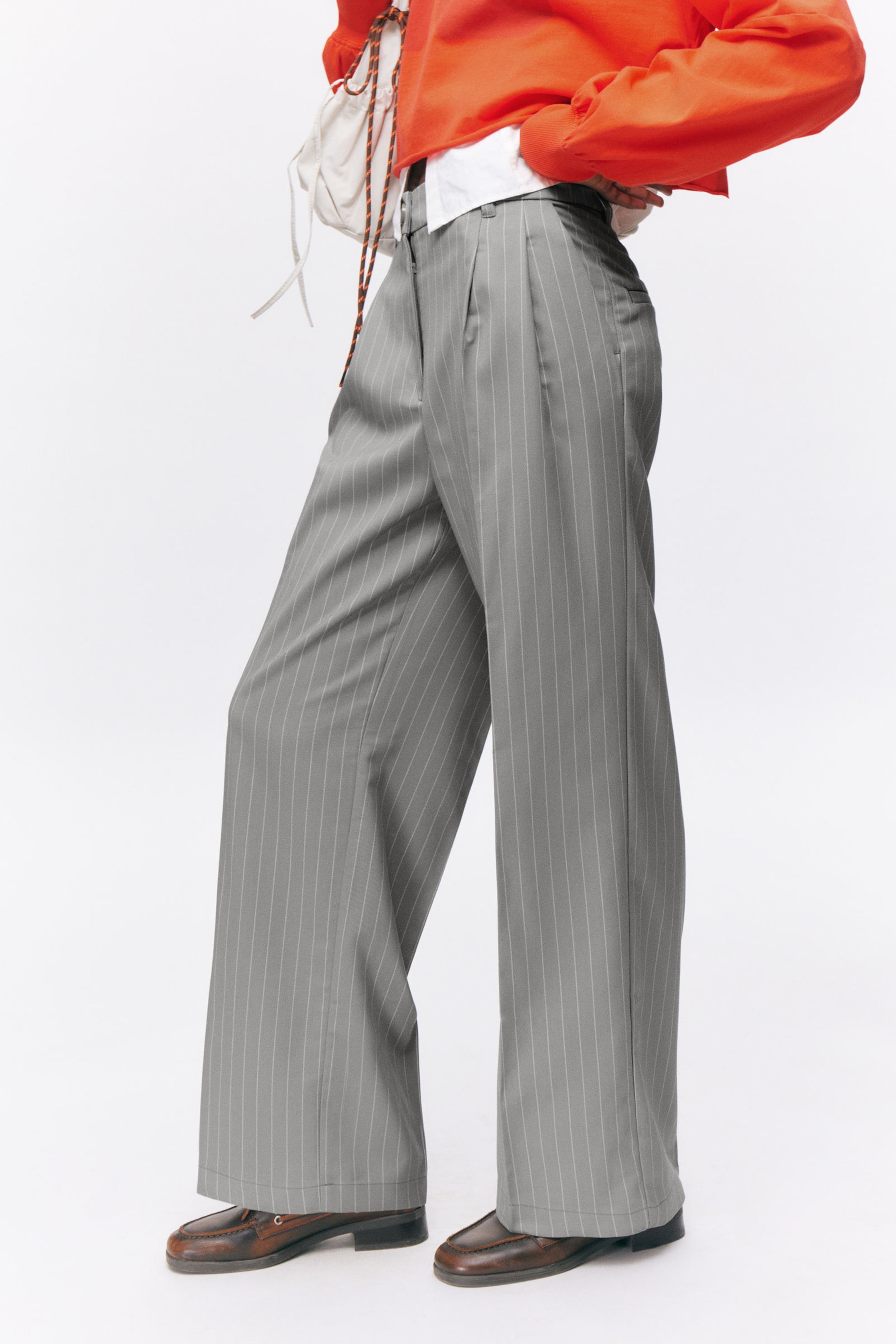 #838386 - Wide Leg Trousers - 2