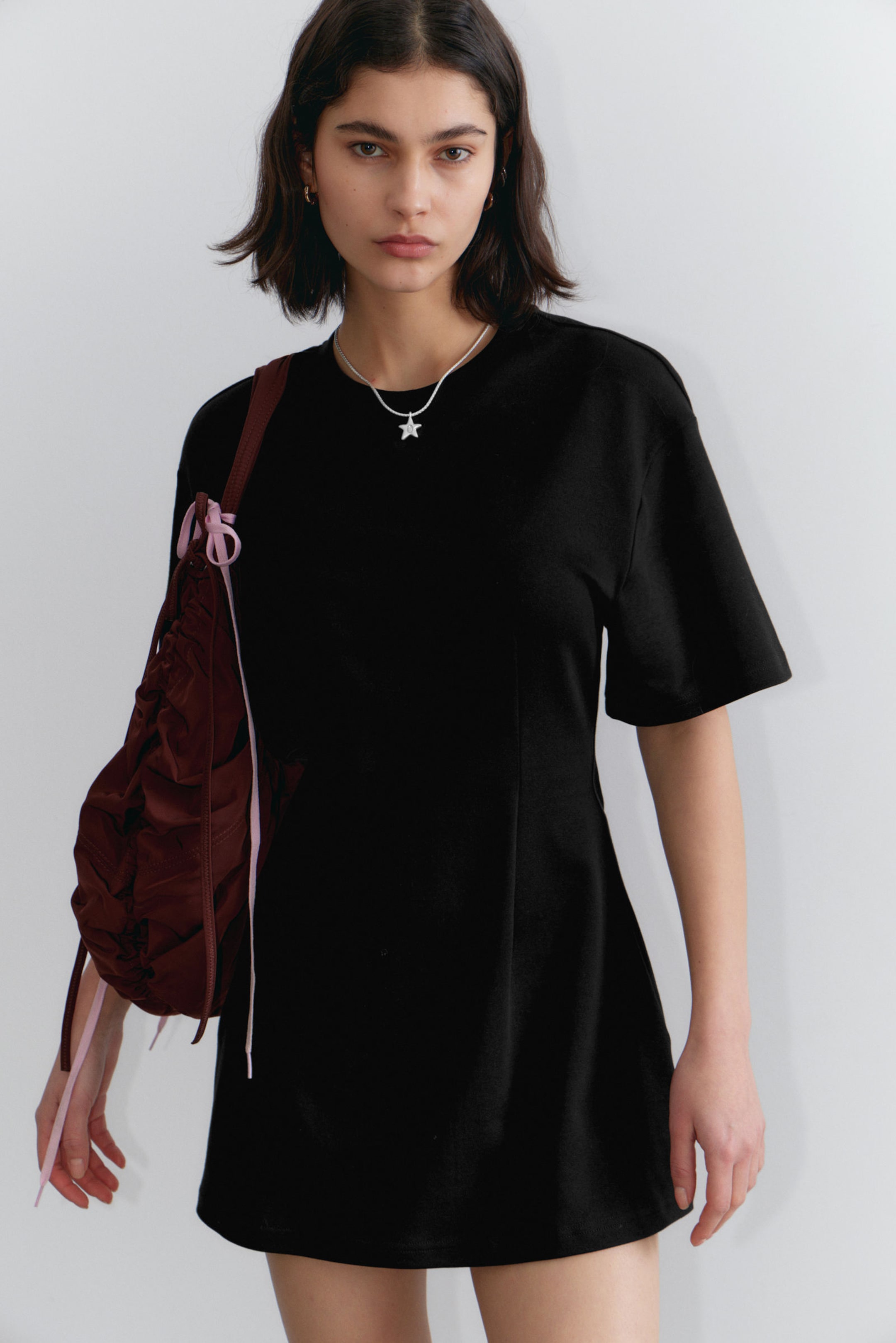 #272628 - Structured Mini T-shirt Dress - 2