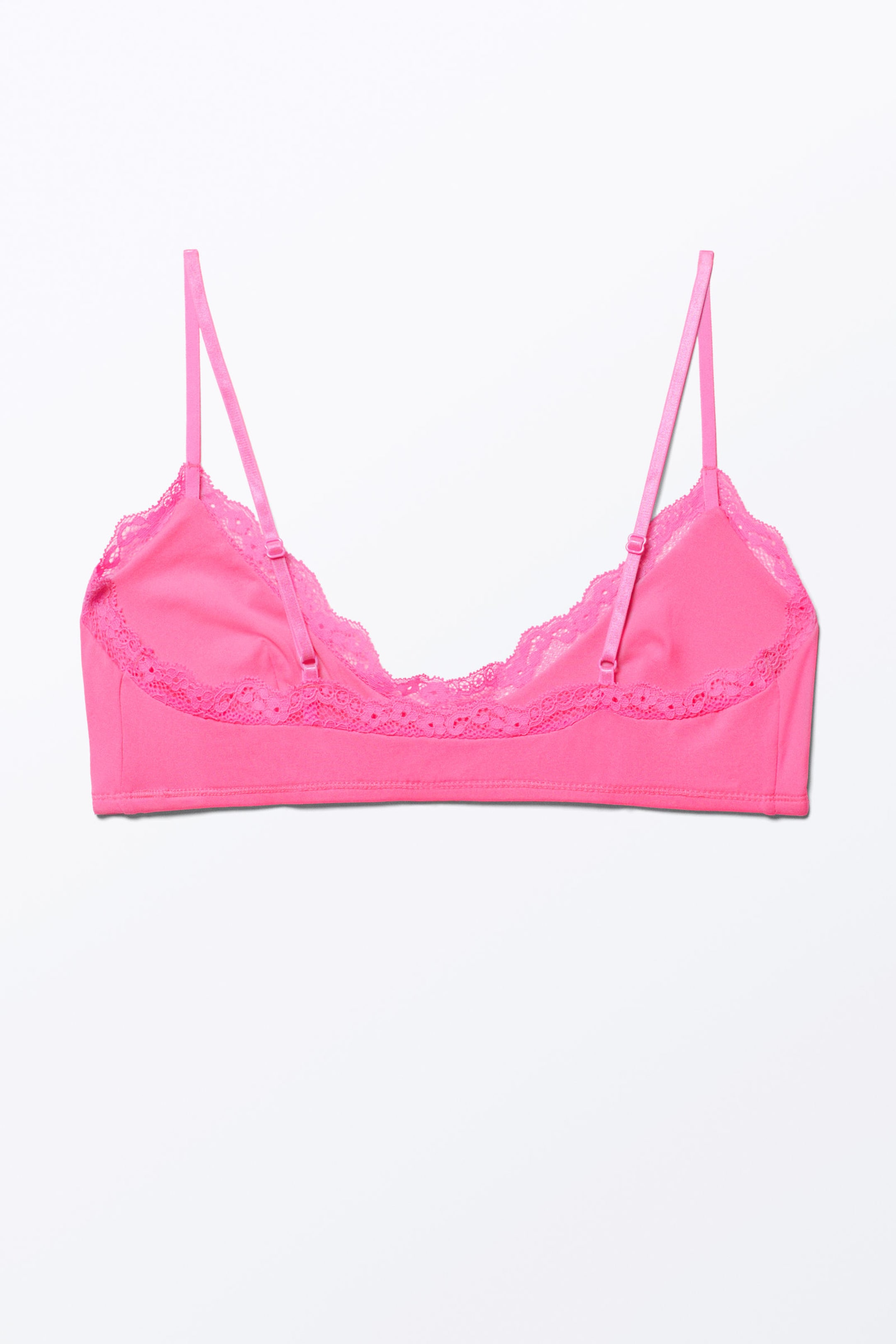 Bright Pink - Soft Pull-over Scoop Neck Bra - 1