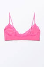 Bright Pink - Soft Pull-over Scoop Neck Bra - 1