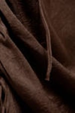 Dark Brown - Asymmetric Satin Strap Top - 5