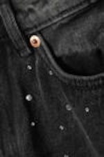Embellished Black - Paz Mid Straight Embellished Jeans - 6
