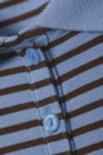 Blue & Black Stripes - Long-Sleeved Polo Top - 4