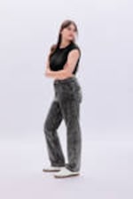 Washed Black - Aimo Mid Straight Jeans - 3