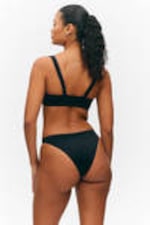 Black - Square-Neck Bikini Top - 2