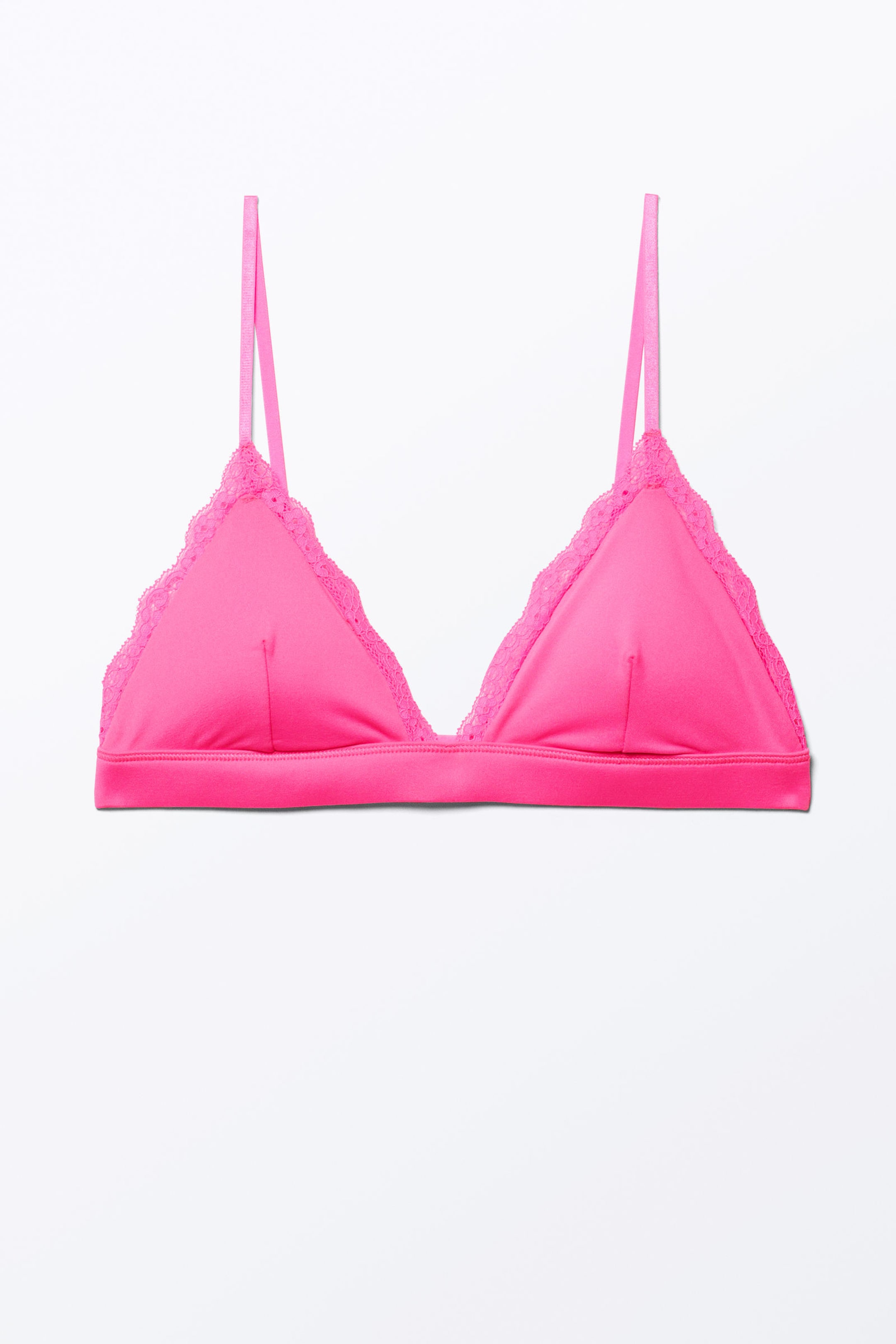 Hot Pink - Soft Padded Triangle Bra - 0