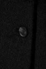 Black - Single-breasted Wool Blend Jacket - 5