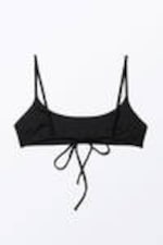 Black - Scoop Neck Bikini Top - 4