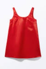 Red - Mini Pinafore Dress - 3