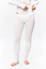 White - Sheer Ribbed Tights - 1