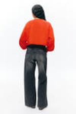 Bright Orange - 08 - Cropped Long-Sleeved T-shirt - 2