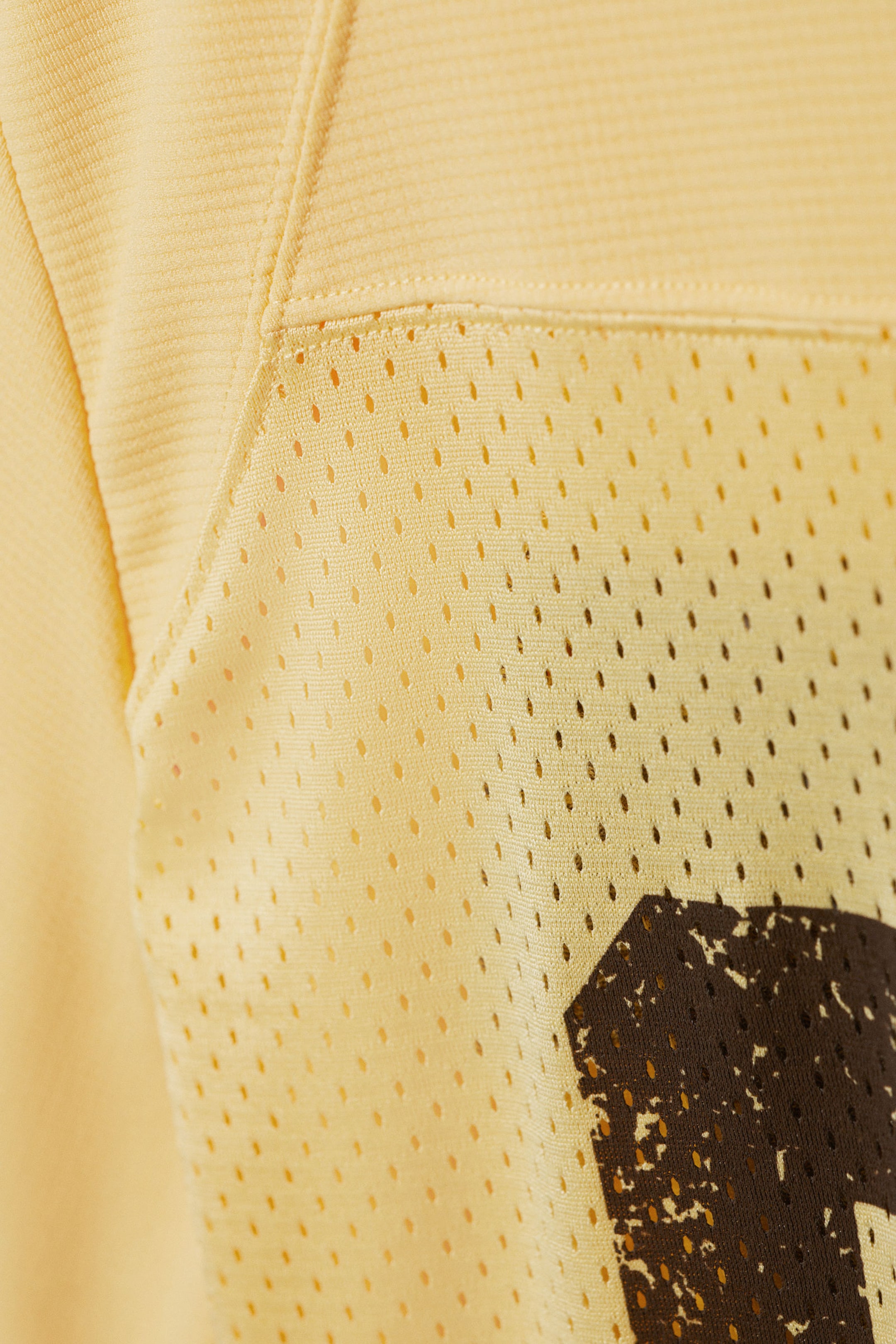Light Yellow & Brown - Sporty Mini T-shirt Dress - 6
