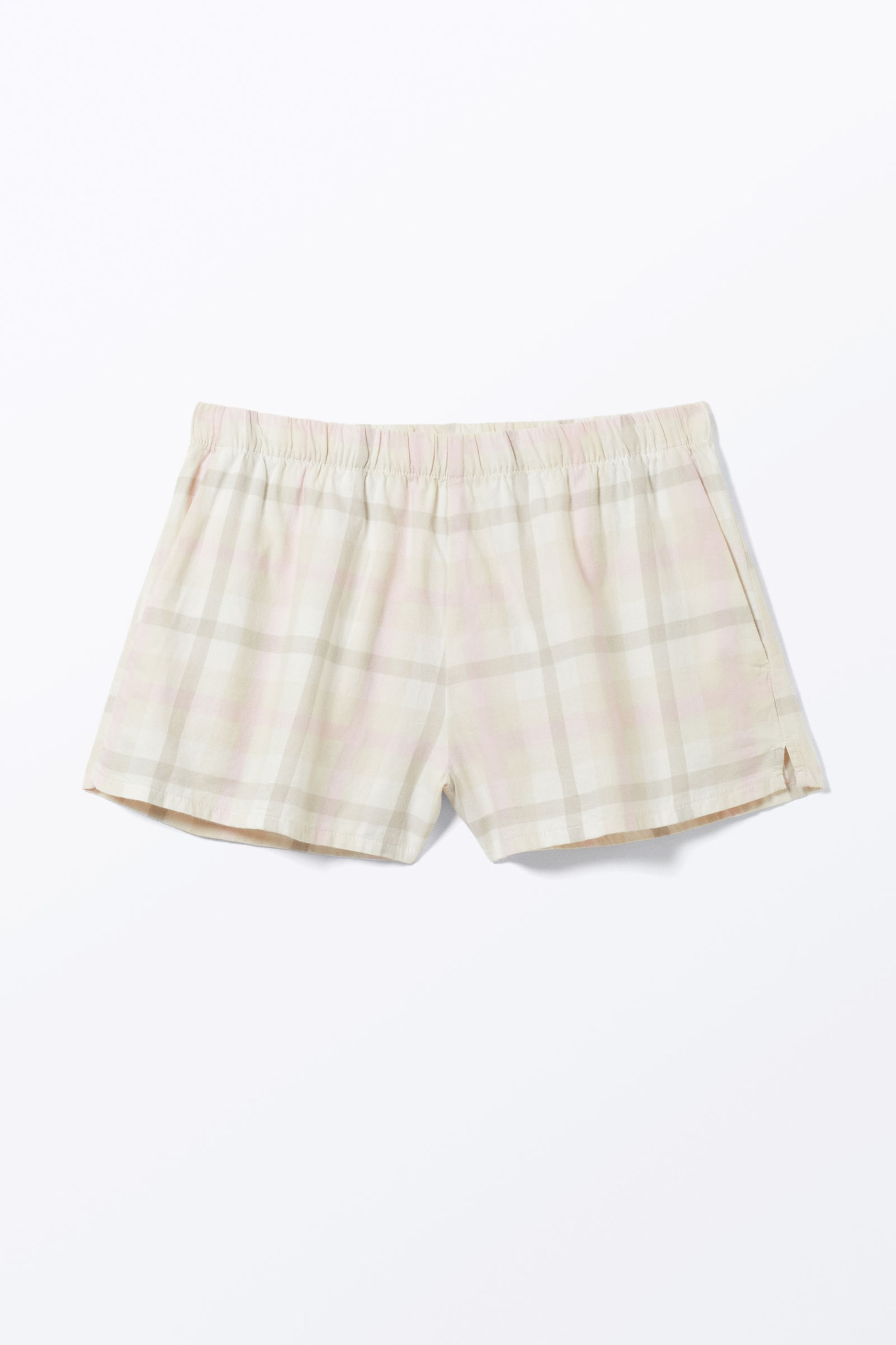 Beige Check - Flannel Boxer Shorts - 3