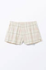 Beige Check - Flannel Boxer Shorts - 3