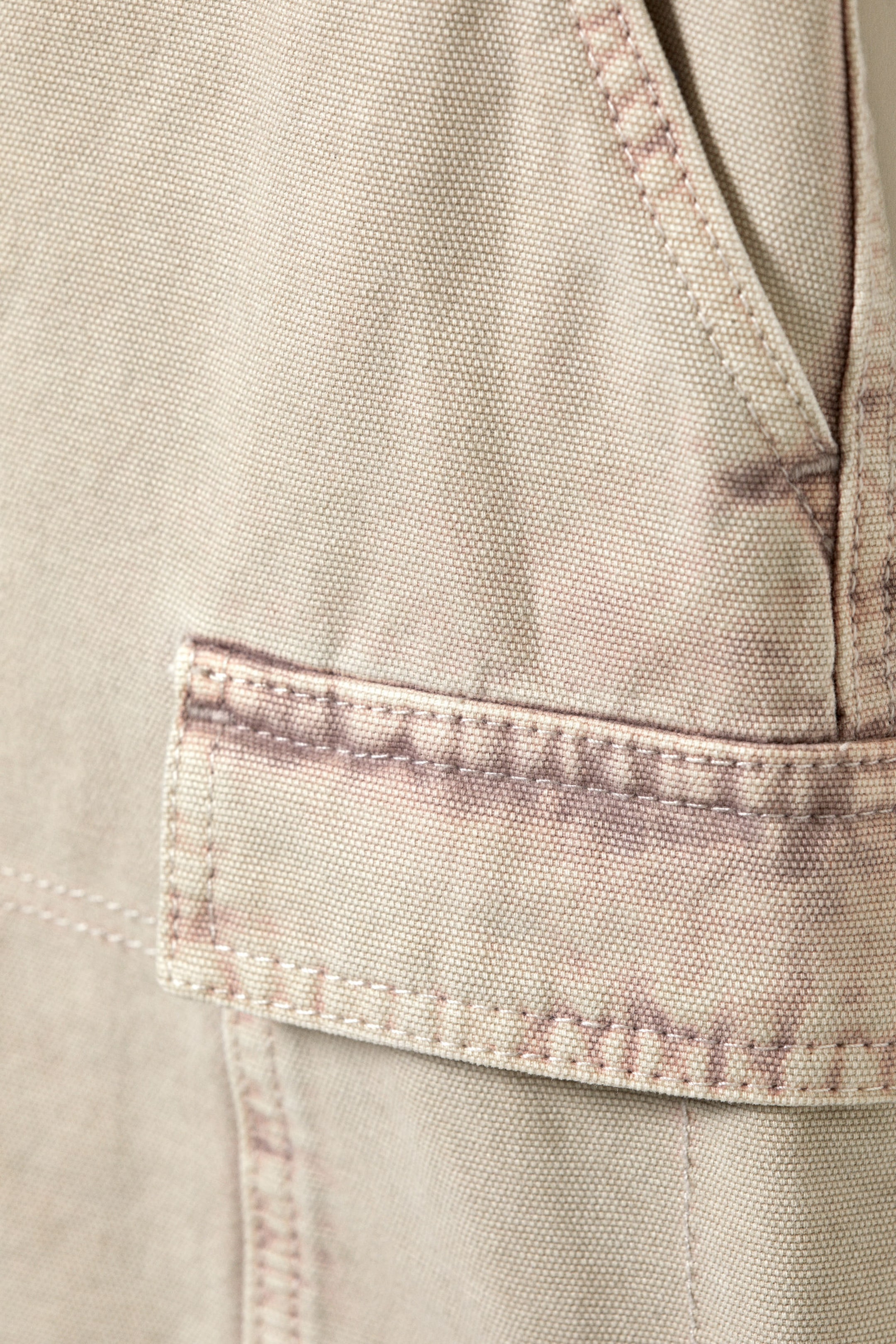 Pinkish Beige - Mini Cotton Cargo Skirt - 4