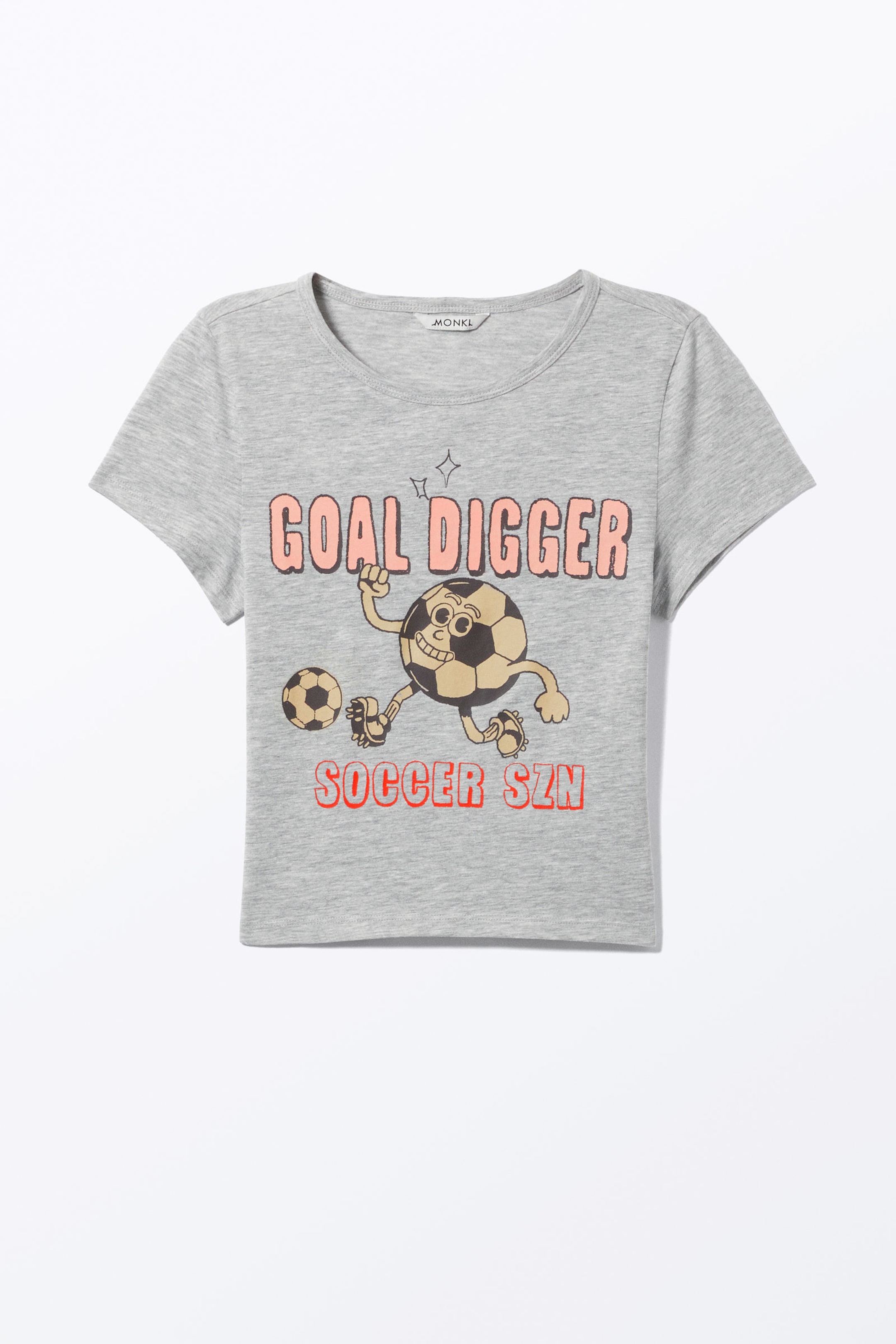 Grey - Goal Digger - Cropped t-shirt - 3
