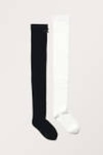 Black & White - 2-pack Pointelle Knee Socks - 0