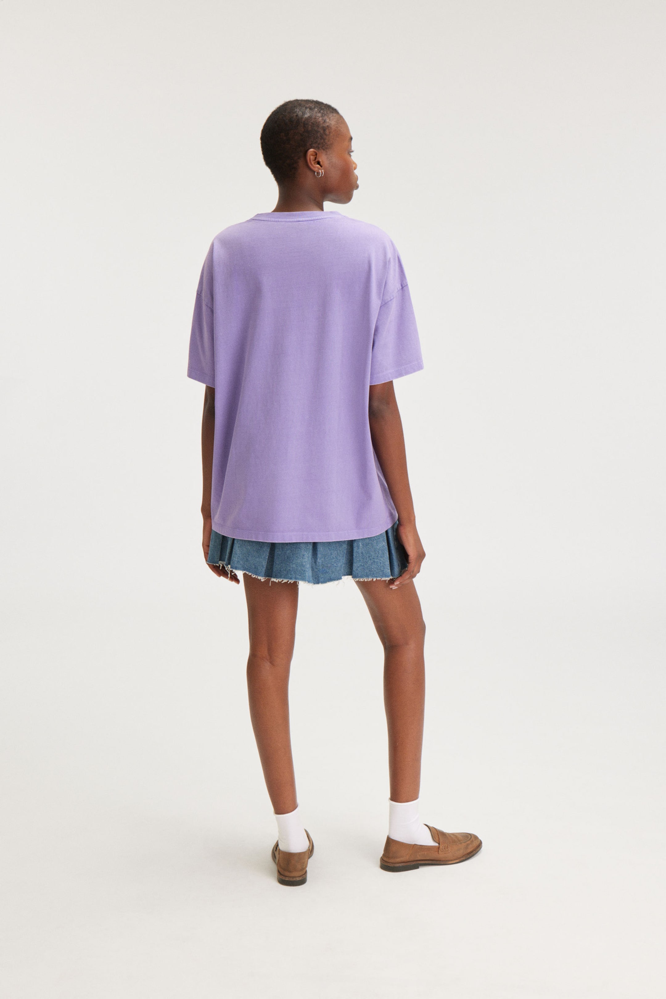 Washed Purple - Oversized Cotton T-shirt - 2