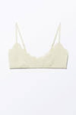Dusty White - Soft Pull-over Scoop Neck Bra - 0