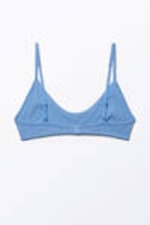 Dusty Blue - Soft Scoop Neck Bra - 1
