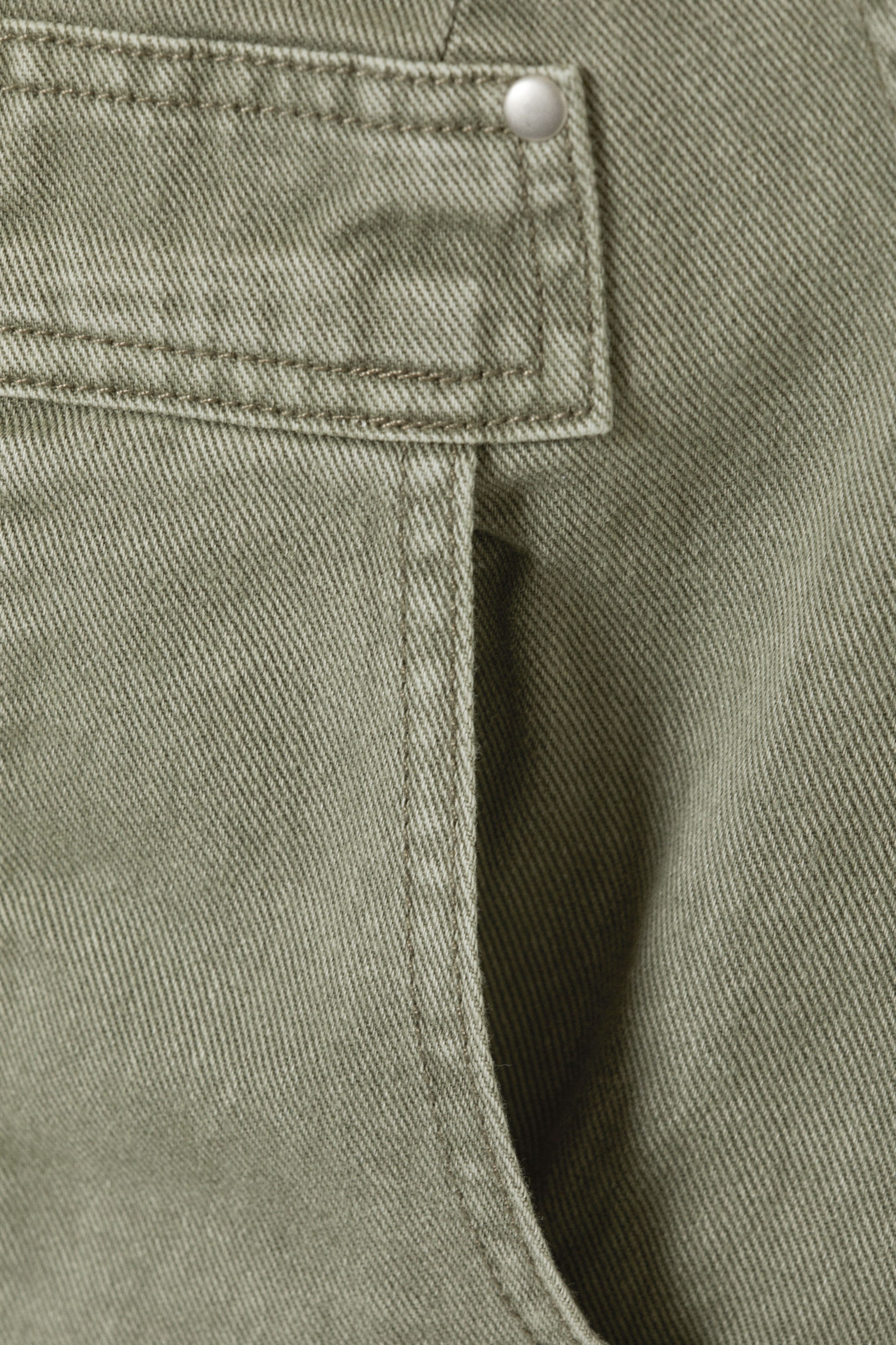 Khaki Green - Sleeveless Utility Cotton Twill Dress - 5