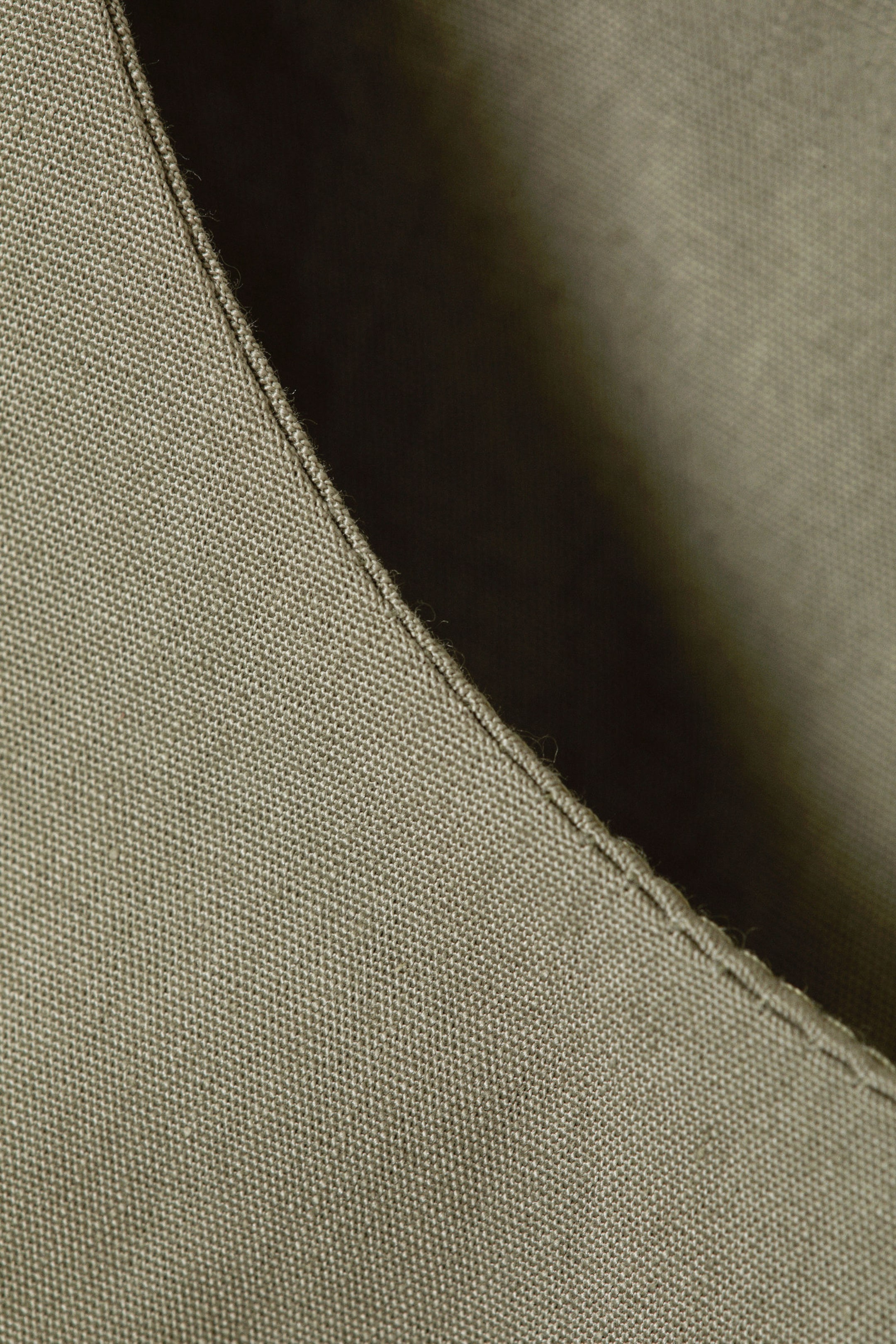 Khaki Green - Balloon Hem Sleeveless Poplin Top - 4