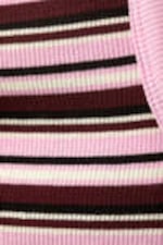 Dark Red Stripe - Cropped Ribbed Tank Top - 4