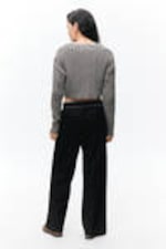 Black - Loose Elastic Suiting Trousers - 3