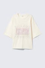 White - Escapism - Boxy Fit Printed T-Shirt - 3